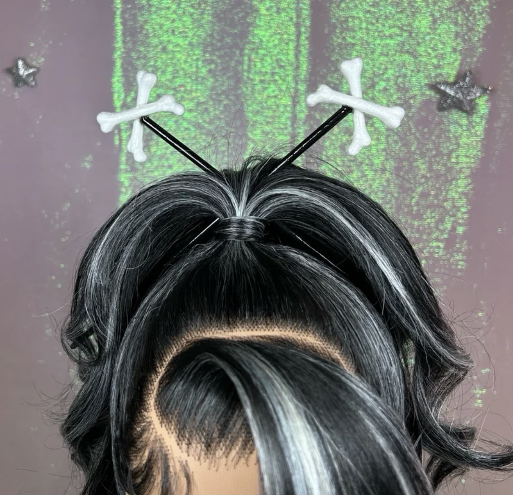 Decorative Crossbones Halloween Chopsticks - Hair Accessory/Keepsake - Image 4