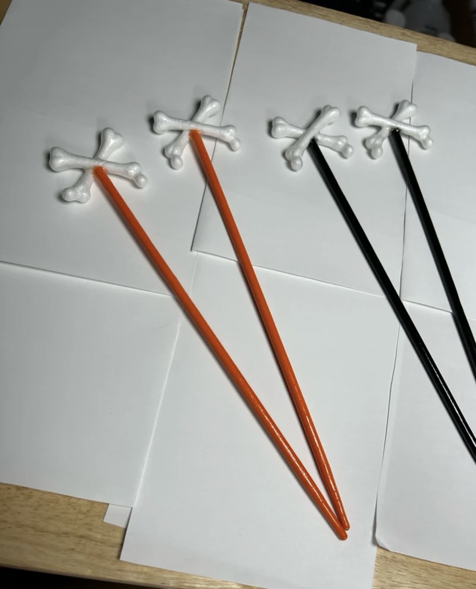 Decorative Crossbones Halloween Chopsticks - Hair Accessory/Keepsake - Image 8