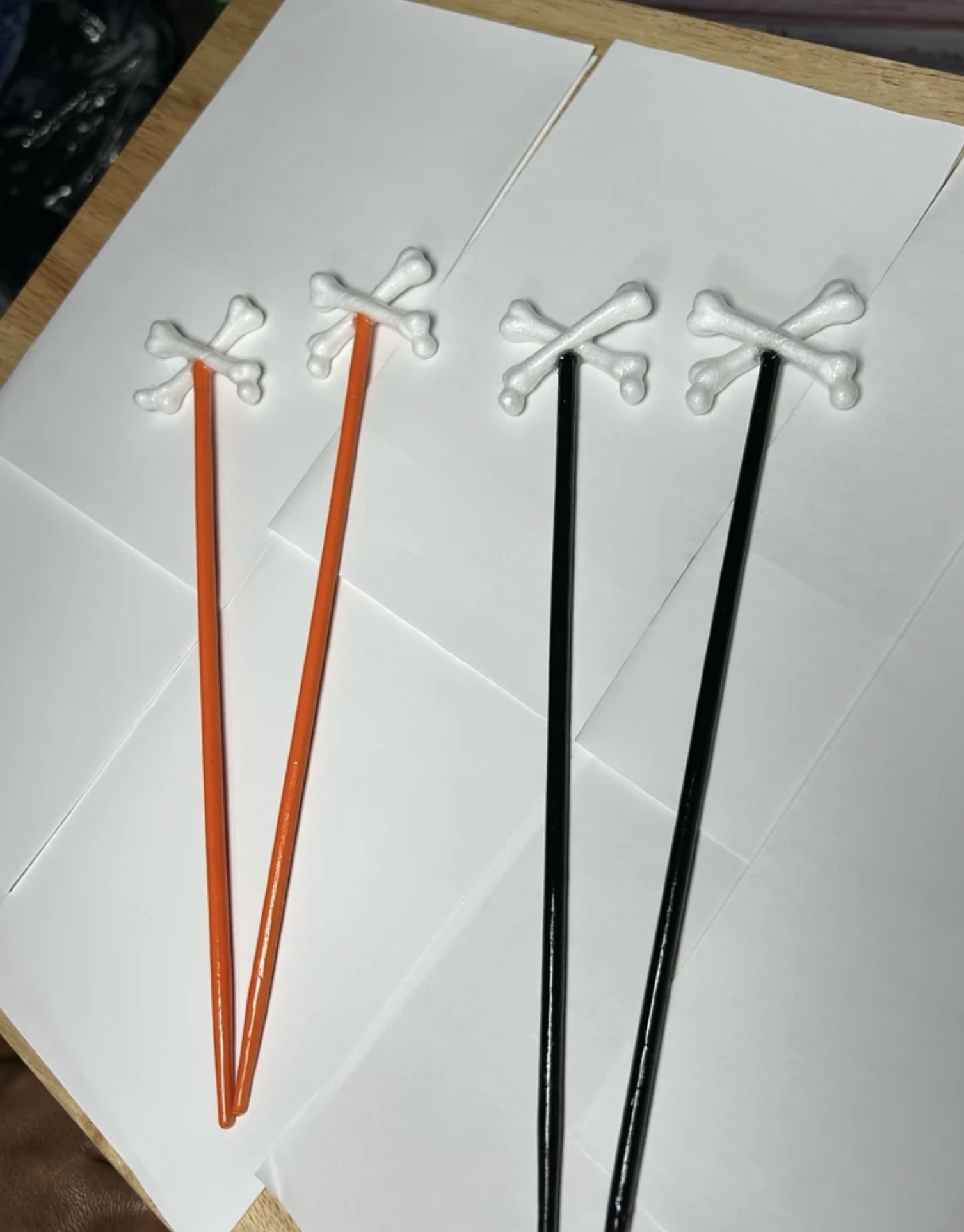 Decorative Crossbones Halloween Chopsticks - Hair Accessory/Keepsake - Image 10