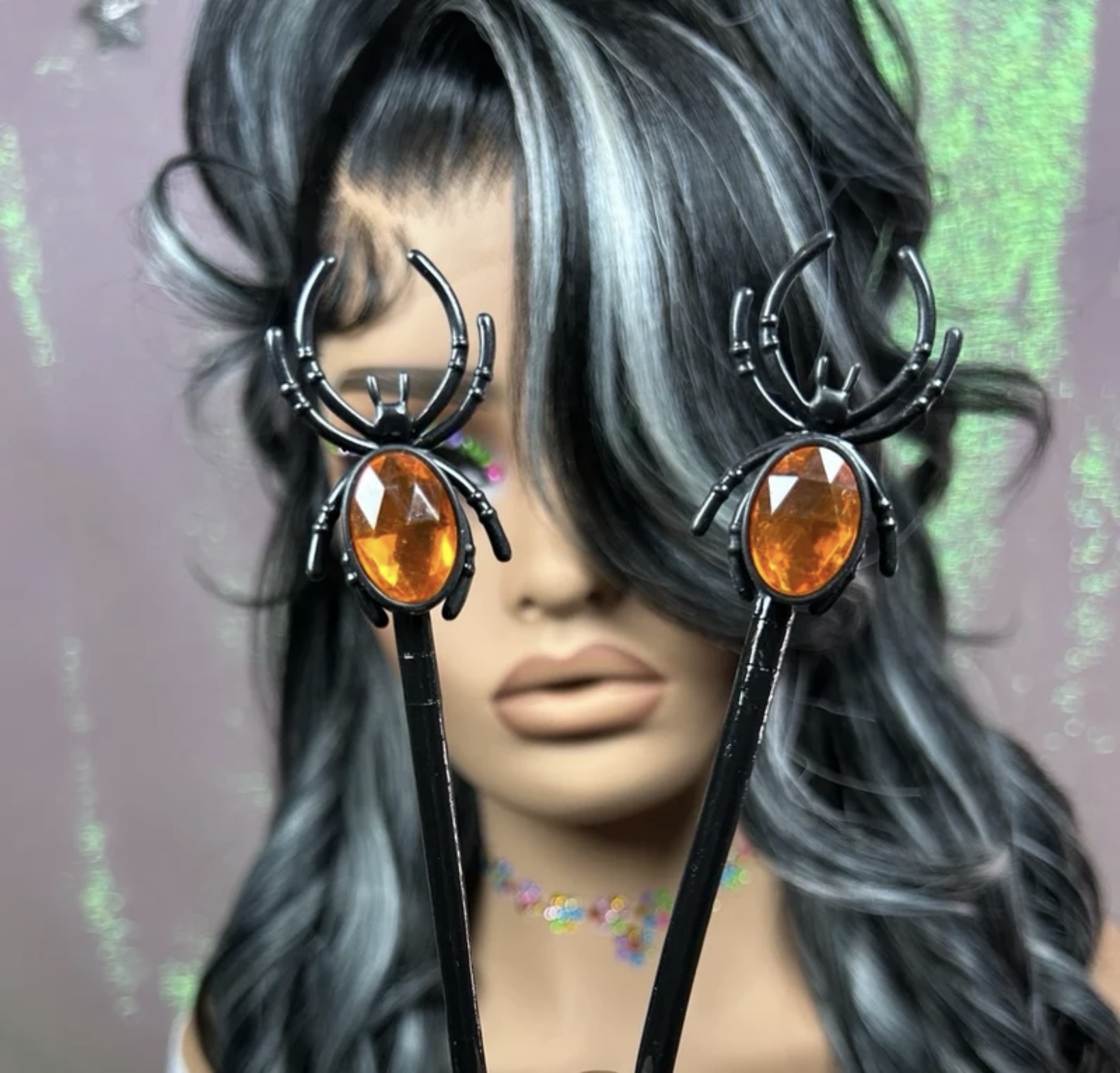 Decorative Halloween Spider Chopsticks - Hair Accessory/Keepsake - Image 3