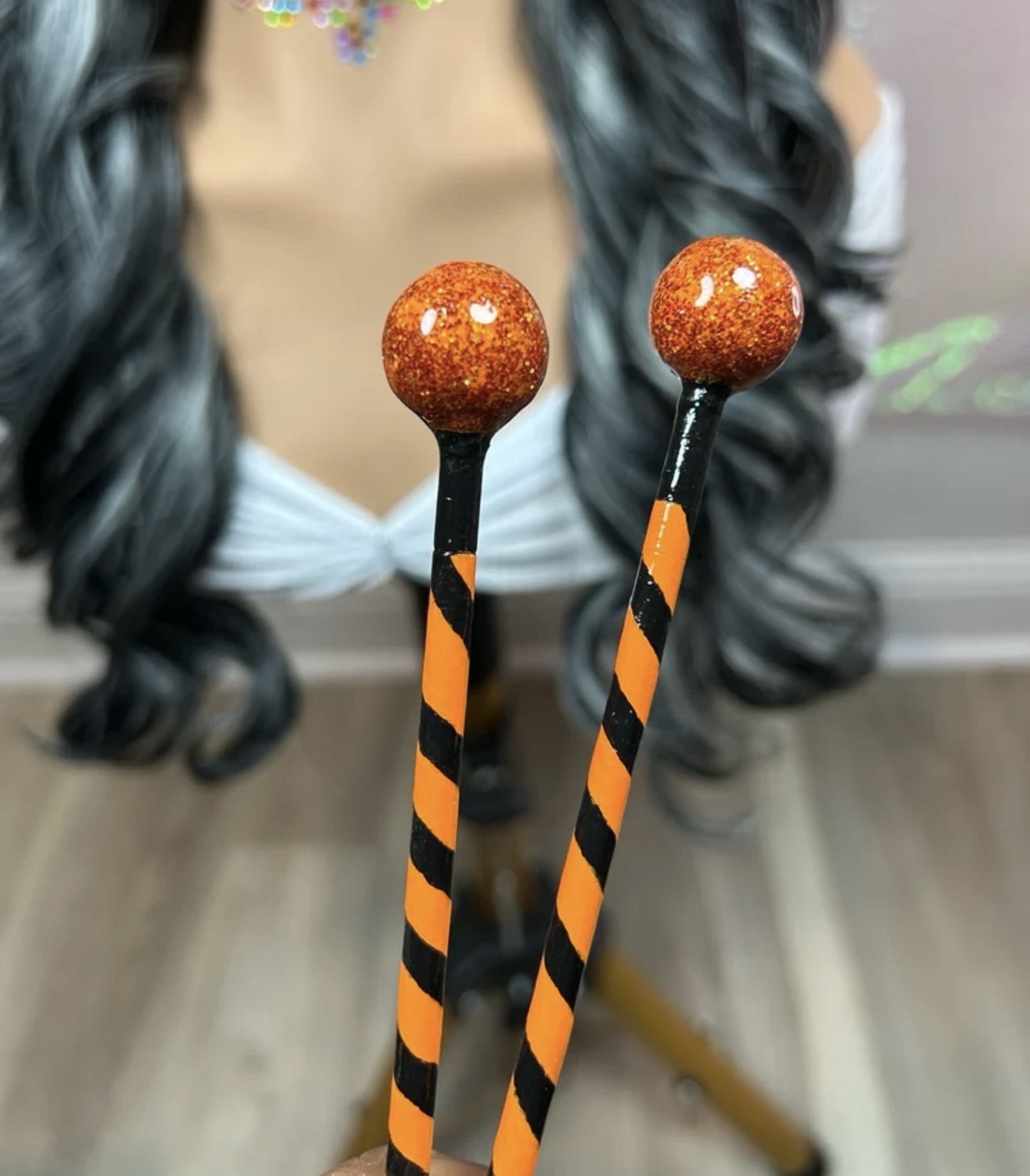 Decorative Halloween BlowPop Chopsticks - Hair Accessory/Keepsake - Image 9