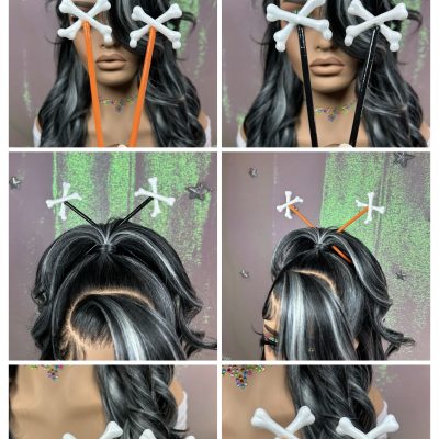 Decorative Crossbones Halloween Chopsticks - Hair Accessory/Keepsake