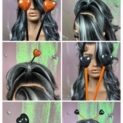 Decorative Halloween Heart Chopsticks - Hair Accessory/Keepsake