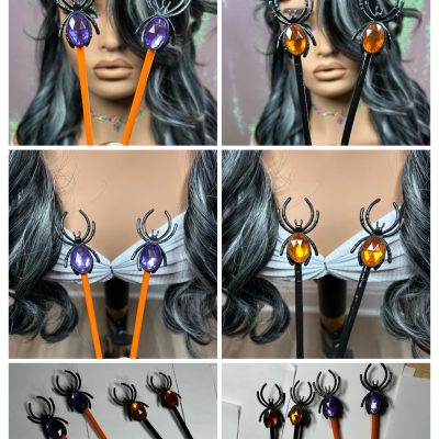 Decorative Halloween Spider Chopsticks - Hair Accessory/Keepsake