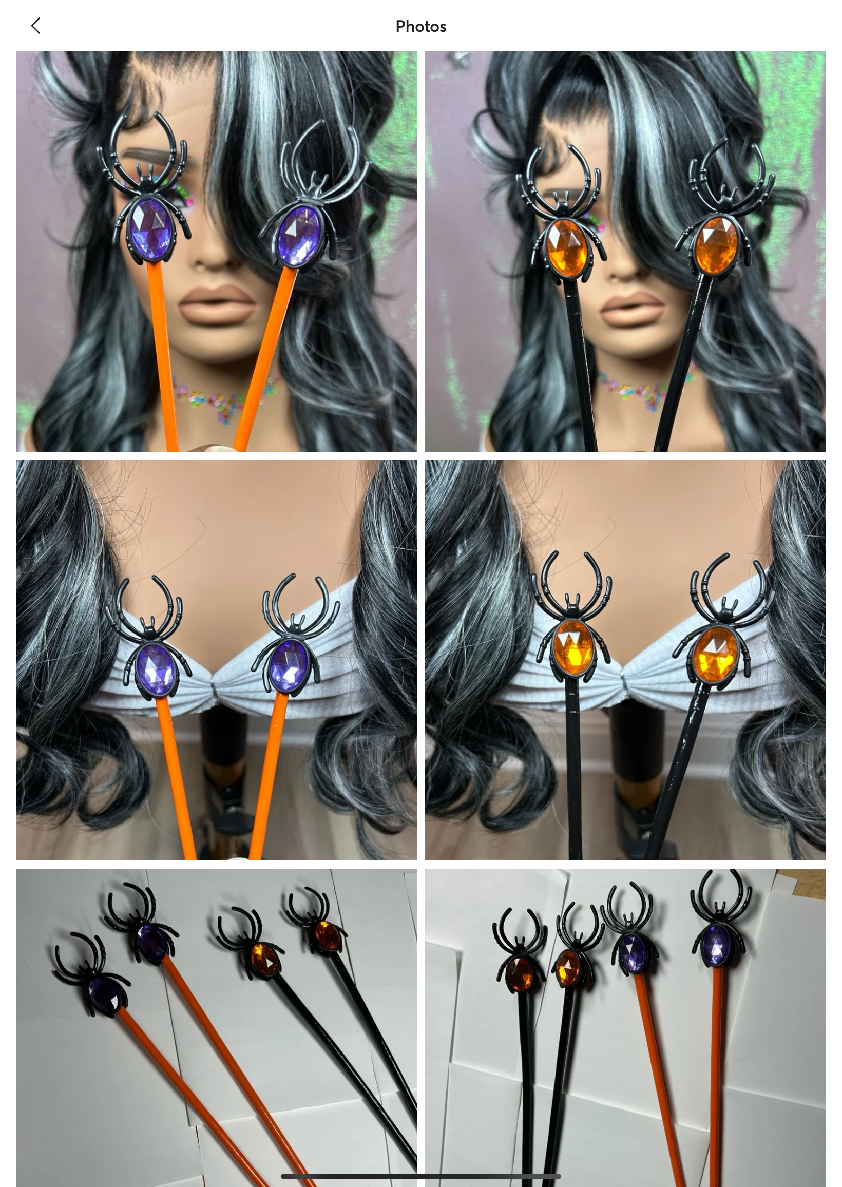 Decorative Halloween Spider Chopsticks - Hair Accessory/Keepsake